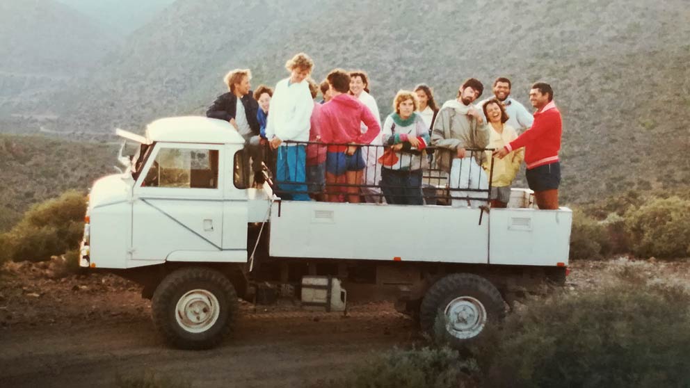 Wilfred Fritz during excursions with his white fellow students