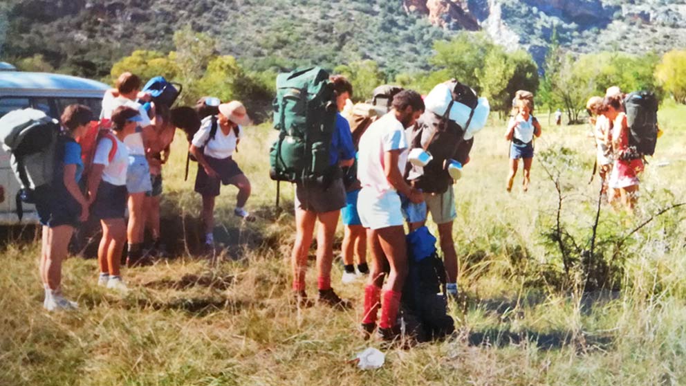 Wilfred Fritz during excursions with his white fellow students