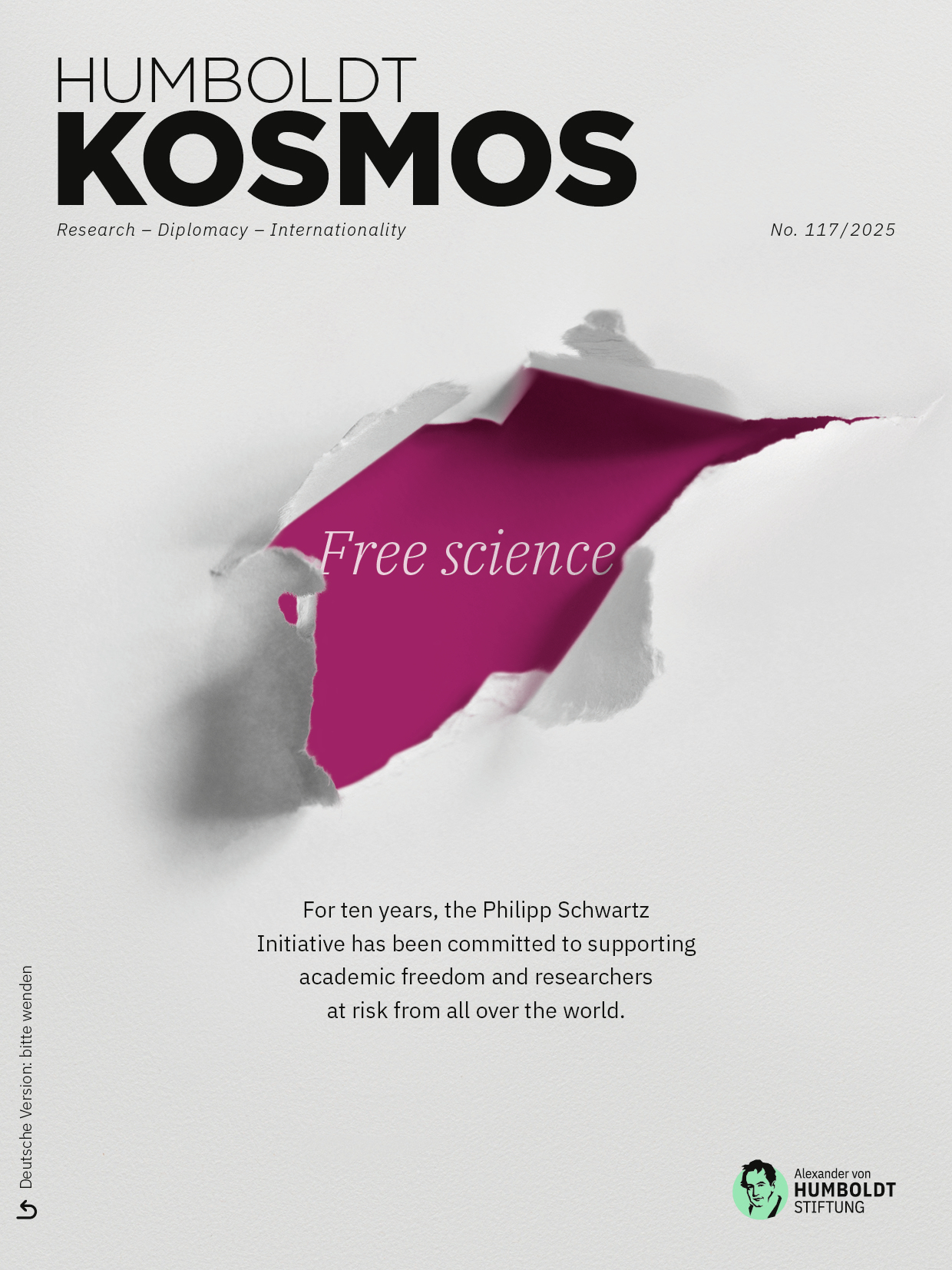 Cover of the Kosmos Magazine No. 117/2025, "Free Science"