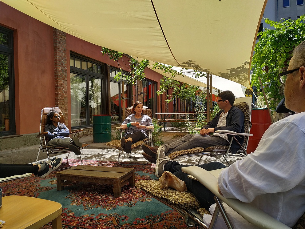 Die Arbeitsgruppe "Demokratie" trifft sich zu ihrem Lunch-Talk