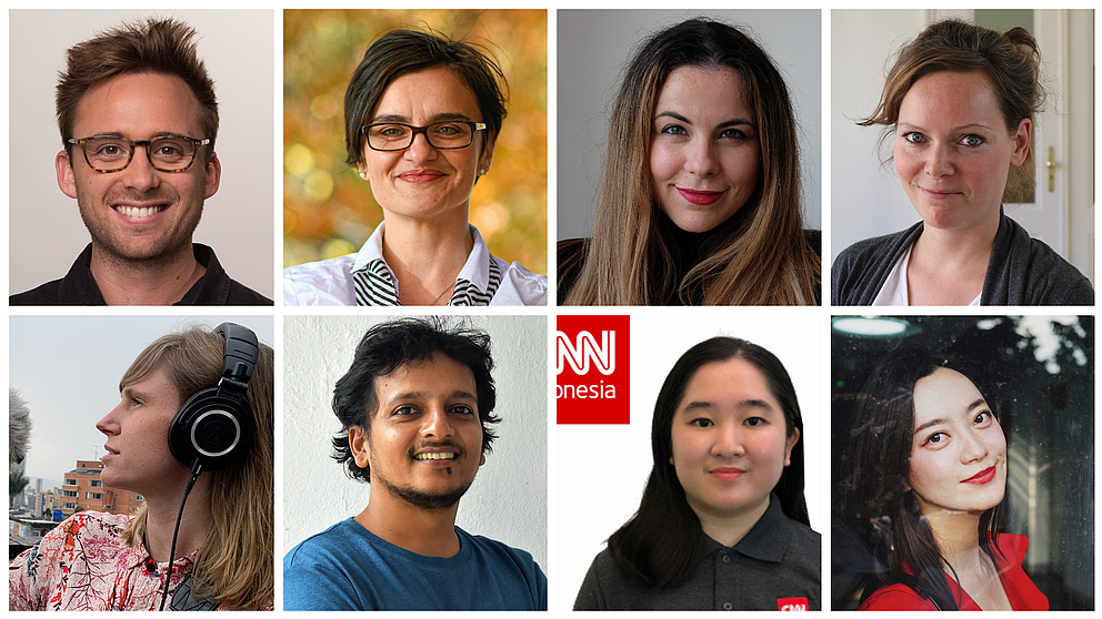 Fotos der Gewinnerinnen und Gewinner: Carl Smith, Mirela Tulbure, Amie Liebowitz, Elisabeth Gruber, Martina Weber, Veeresh Anehosur, Trisha Dantiani, Mengdi Tao