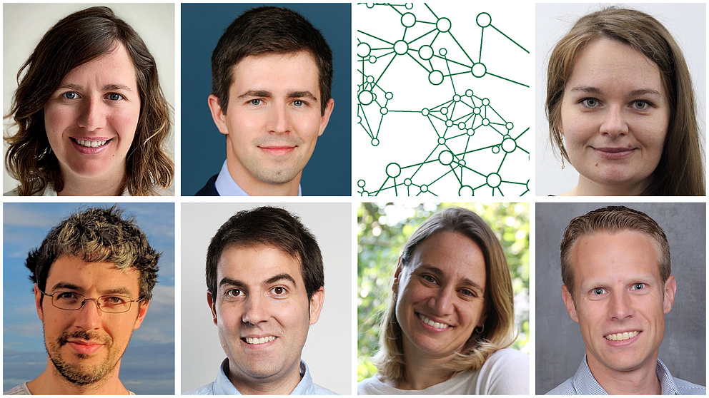 Portraits der Preisträgerinnen und Preisträger: Marcia de Almeida Monteiro Melo Ferraz, Danila Barskiy, Agnieszka Golicz, Gregory Maurice Green, Andre F. Martins, Mar Rus-Calafell, Torben Schiffner