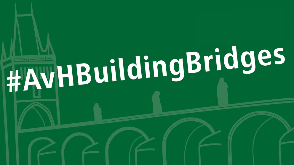 Text: #AvHBuildingBridges