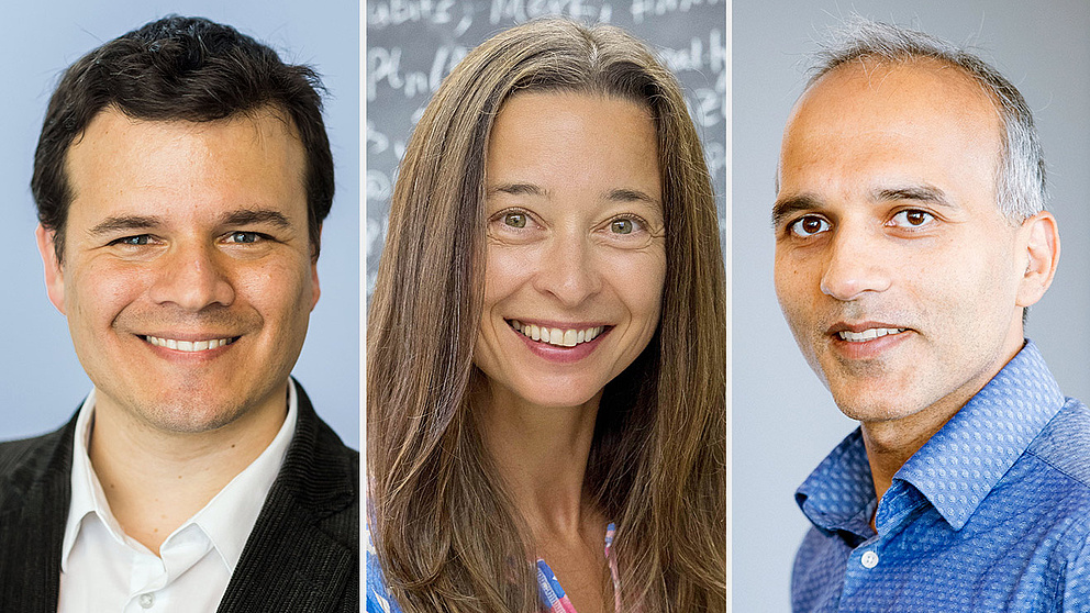 Max-Planck-Humboldt-Forschungspreisträger*innen Pablo Jarillo-Herrero, Anastassia Alexandrova und Sumit Gulwani 