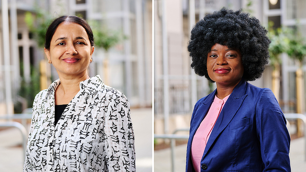 Fotos von Babita Paudel und Adenike Akinsemolu