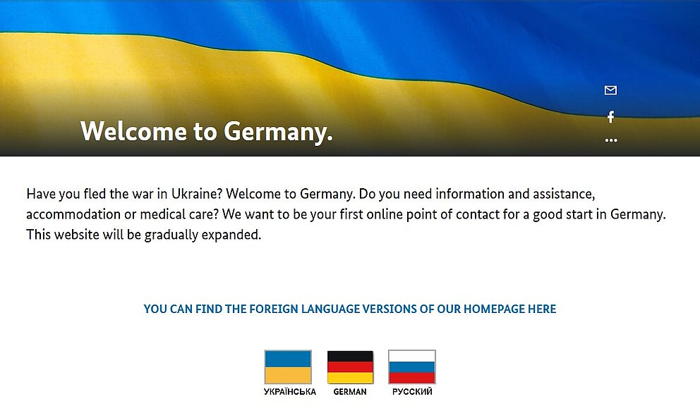 Mehrsprachiges Informationsangebot des Bundesinnenministeriums: www.germany4ukraine.de