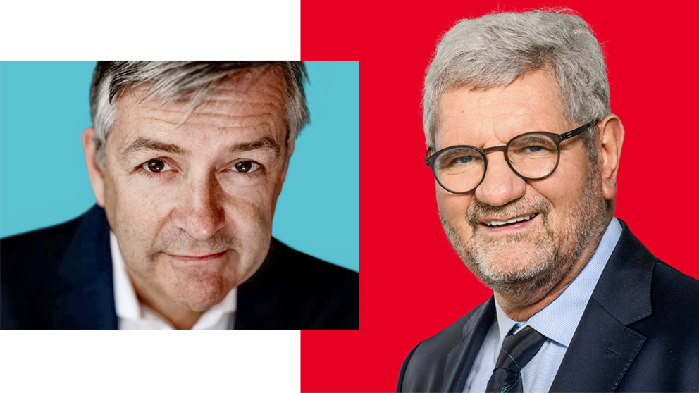 Porträtfotos von Robert Quinn und Robert Schloegl