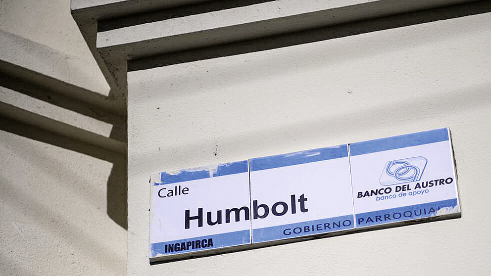 Straßenschild mit der Aufschrift Calle Humboldt