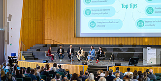 Hörsaal der FU Berlin mit Gästen des PSI-Forums