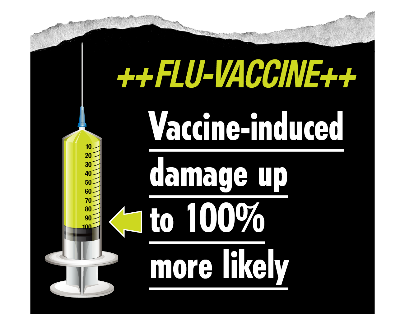 Flu-vaccine: Vaccine-induced damage up to 100% more likely