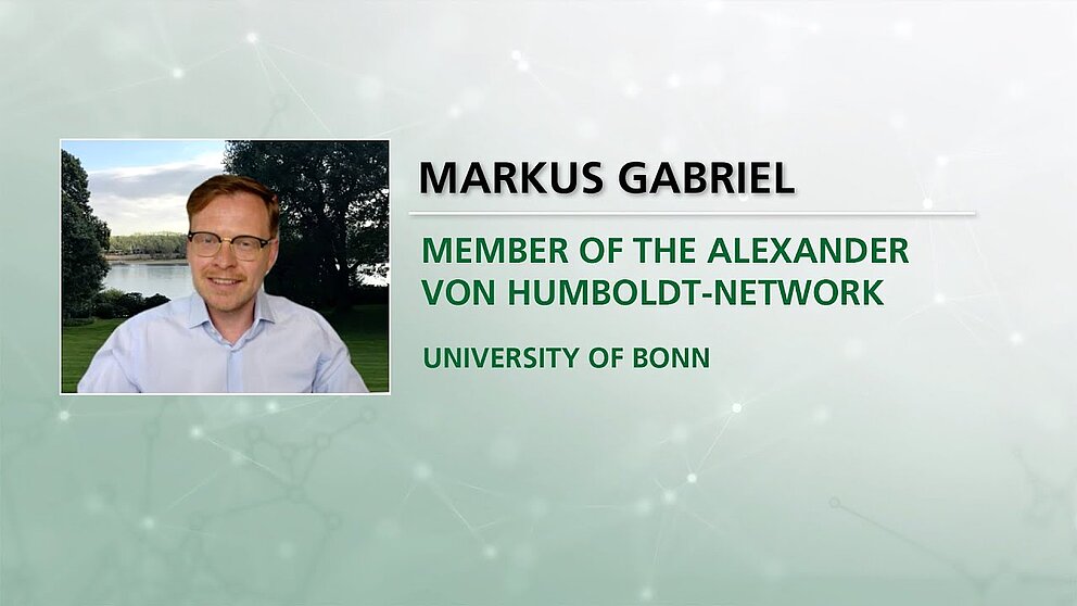 "The coronavirus crisis affects the core of the human self-understanding." | Markus Gabriel